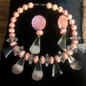 Necklace and Earrings Set 20” and  3 1/2”